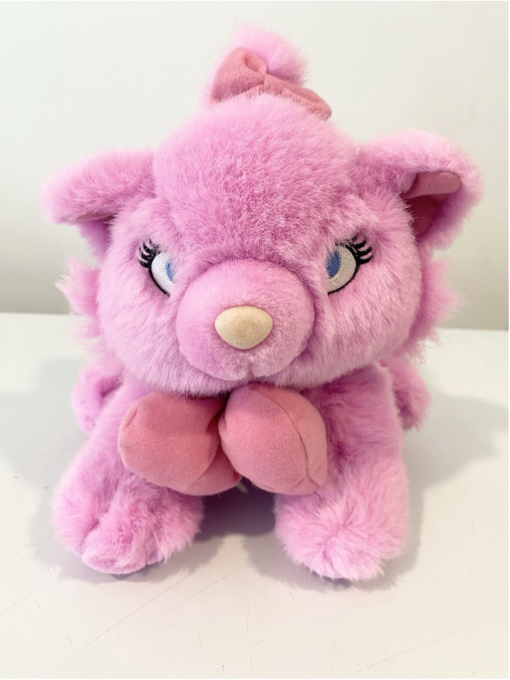 Disney Store Aristocats Marie Sweet Tickle Plush Pink Floppy Bean Bag 11”